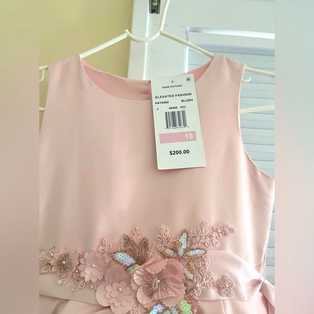 Rare Editions Kids' Big Girls Satin & Tulle Embellished Gown - Picture 4 of 6